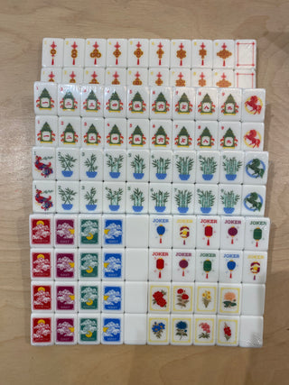Green Malachite 4-Layer Luxury Mahjong Tiles