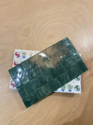 Green Malachite 4-Layer Luxury Mahjong Tiles