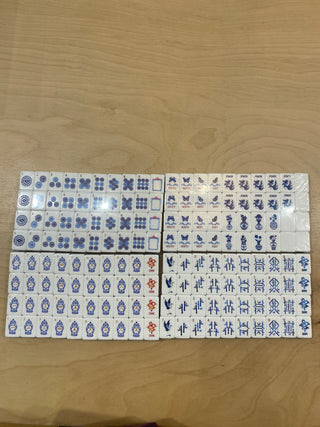 Royal Blue 4-Layer Luxury Mahjong Tiles