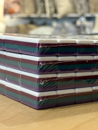 Purple 3-Layer Luxury Mahjong Tiles