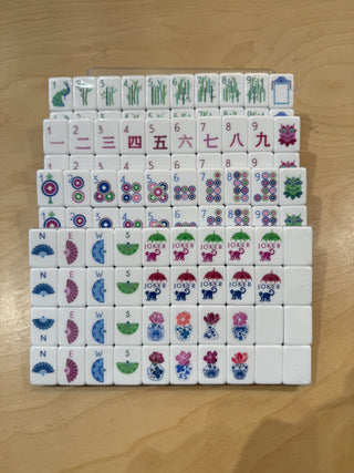 Purple 3-Layer Luxury Mahjong Tiles