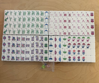 Purple 3-Layer Luxury Mahjong Tiles