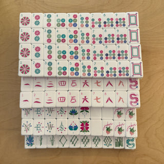 Hot Pink 4-Layer Luxury Mahjong Tiles