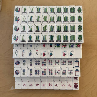 Navy Blue 4-Layer Luxury Mahjong Tiles