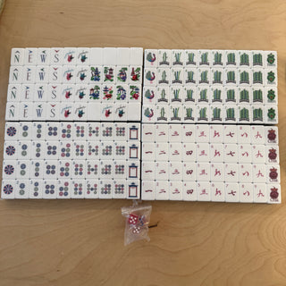 Navy Blue 4-Layer Luxury Mahjong Tiles