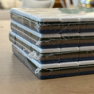 Navy Blue 4-Layer Luxury Mahjong Tiles