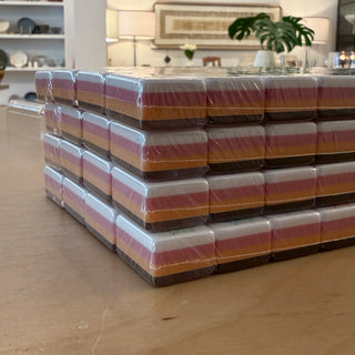 Pearlescent Pink 4-Layer Luxury Mahjong Tiles