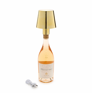Gold LED lamp that fits on most bottles