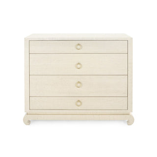 Asian inspired set of drawers can be used for clothes in the bedroom or for linens in the dining  room.