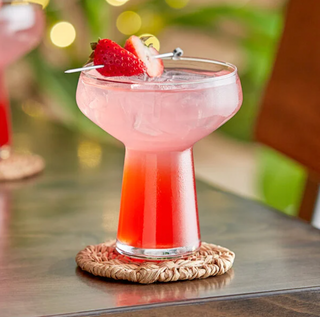 Modern margarita coupe with hollow stem