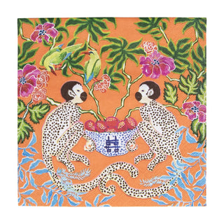 Monkeys Paper Cocktail Napkins in Orange - 20 Per Package