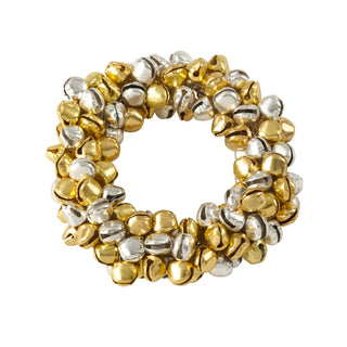 Gold and silver beaded napkin ring