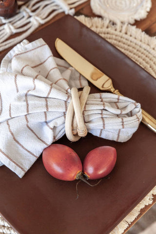 These rattan napkin rings bring a natural element to your table decor