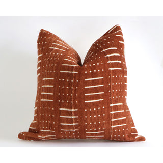 Rust Mudcloth Pillow