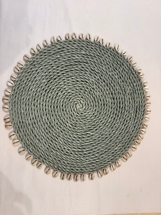 Cowrie Shell Placemats, Sage