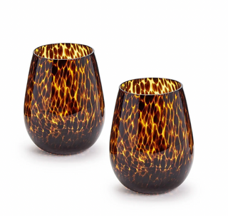 Tortoise Stemless Wine Glass