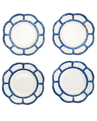 Set of Bamboo Rimmed Salad Plates
