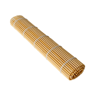 Rolled-up bamboo sushi mat 