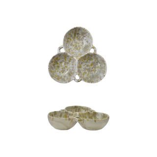 Stoneware Multi Bowl w 3 Sections, Tan (EOWV)