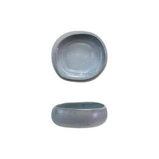 Stoneware Organic Shape Bowl w Reactive Glaze