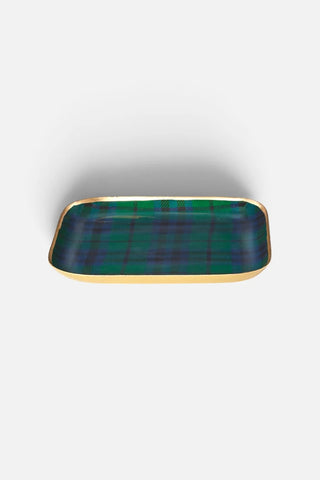 Royal Stewart tartan metal tray for holiday décor