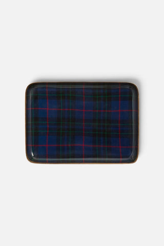 Stewart Dress plaid metal decorative tray