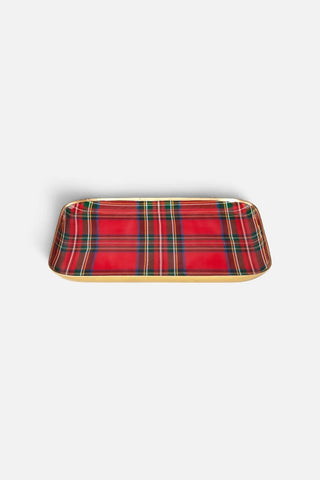 Stewart Dress plaid metal decorative tray