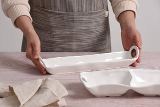 White Cracker Tray in Shatterproof Melamine