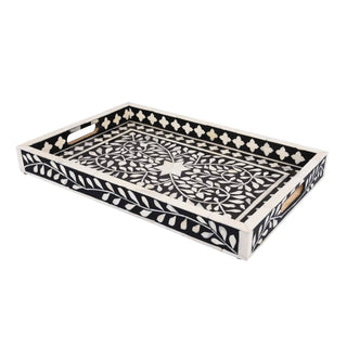 Decorative Tray Alhambra Negra Black & White 11x17
