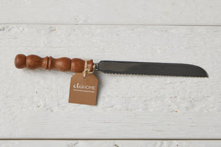 Serrated Bread Knife, Wood Handle