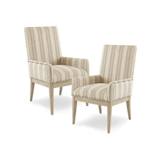 Striped Arm Dining Chair, Set of 2