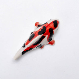 Japanese Koi Fish Porcelain Chopsticks Rest 2"L Sanke (12/288)