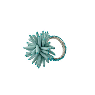 Corsica Beaded Napkin Ring Sea Blue