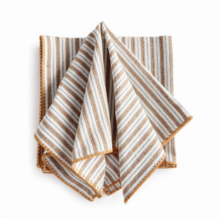 Ochre Stripe Dinner Napkins