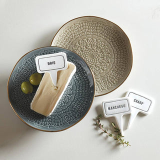Gold Rim Stamped Appetizer Plate