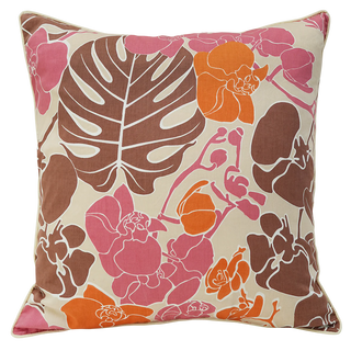 Big orchid sienna organic cotton cushion cover