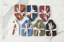 Dutch Cheese Board with Spreader, Small, Spruce Green