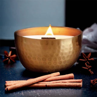 Brass Drum Raw Cinnamon & Cloves Candle