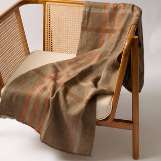 Modern Plaid Throw Walnut & Chestnut 51x78