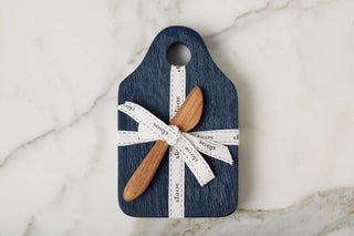 Dutch Cheese Board with Spreader, Small, Navy