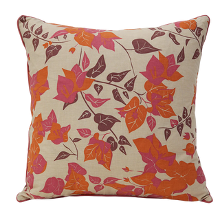 Close-up organic cotton twill pillow texture