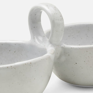 Desmond, White Salt Glaze, Snack Bowl, Stoneware, Double