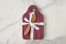 Dutch Cheese Board with Spreader, Small, Merlot