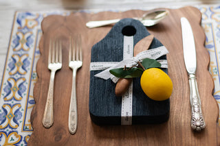Dutch Cheese Board with Spreader, Small, Navy