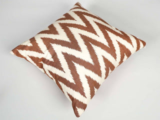 Brown Chevron Ikat Cushion Cover