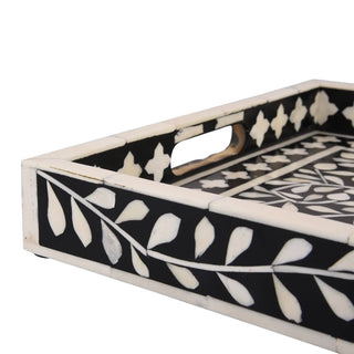 Decorative Tray Alhambra Negra Black & White 11x17