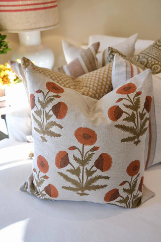 Mogul Buta All-Over Pillow Olive 22"x22"