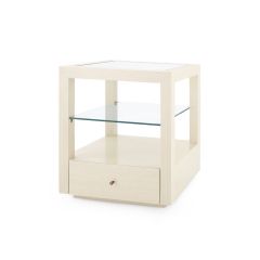 GAVIN 1-DRAWER SIDE TABLE, BLANCHED OAK