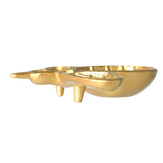 Gold decorative bowl on a white background