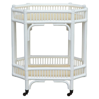 Seminyak Rattan Bar Cart (Snowbound White)